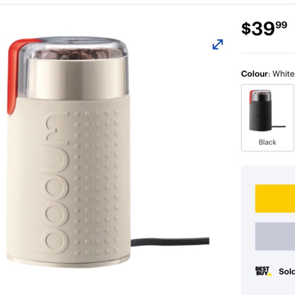 Bodum electric coffee grinder